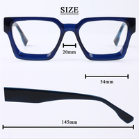 Fabricants de lunettes élégantes haut de gamme en acétate fait main, montures optiques carrées en acétate pour hommes