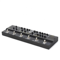 Pédale multi-effets Caline C300, 6 effets analogiques : Reverb, Delay, Chorus, Distortion, Overdrive, Boost, Tuner, en alliage d'aluminium noir