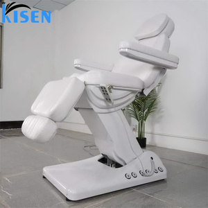 Kisen 2024 New Adjustable Clinic Beauty Salon Stationary Comfortable 4 Motors Massage Table Electric Facial Beauty <b>Bed</b> - Product Image 3