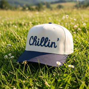 Casquette de baseball personnalisée avec logo brodé en 3D, beige marine, 6 panneaux, sergé, unisexe, décontractée, printemps-été, adulte, fabriquée au Vietnam - Product Image 2
