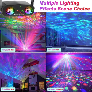 Proyector de Luz LED para Fiestas, Bola de Discoteca, Activación por Sonido, RGB Multicolor, Efectos de Estrellas Oceánicas, Compatible con Hogar Inteligente - Product Image 5