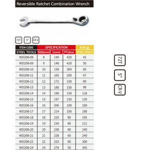 WEDO GS Certificate Chrome Vanadium Steel Reversible <strong>Ratchet</strong> Combination <strong>Wrench</strong> - Product Image 3