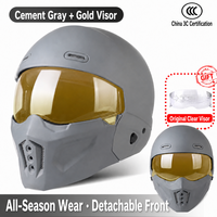 Casque de moto intégral rétro Scorpion 3C DOT, personnalisé unisexe toutes saisons pour le tourisme