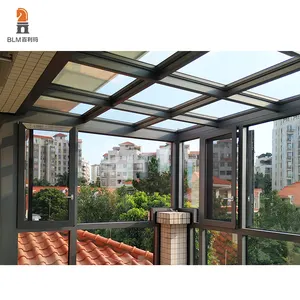 BLM gratis berdiri sunroom beranda ruang matahari aluminium rumah kaca aluminium ruang matahari beranda teras matahari Prefab