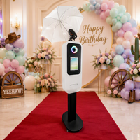 Photomaton de mariage avec impression instantanée, imprimante intégrée, compatible iPad de 10,2 à 13 pouces, kiosque photo pour selfies et appareils photo reflex numériques