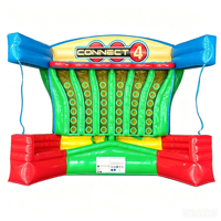 Juego de Baloncesto Inflable FAN BOUNCE Cuatro en Raya con Material de PVC Ecológico