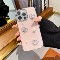 Coque de téléphone antichoc à paillettes motif éléphant pour 17 Pro Max, étui de protection en TPU avec protection d'appareil photo, design animalier, emballage OPP