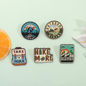 Açık yürüyüş tema broş dağcılık kamp tarzı rozeti kişilik dağ zammı mineli yaka rozeti - Product Image 2