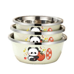 ชุดอ่างสแตนเลส 3 ชิ้น ซ้อนกันได้ เกรดอาหาร สำหรับล้างผัก ขวดนมเด็ก ทำอาหาร ตีไข่ - Product Image 1