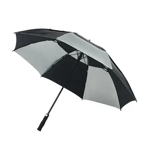 2021 새로운 디자인 골프 우산 방풍 더블 캐노피 우산