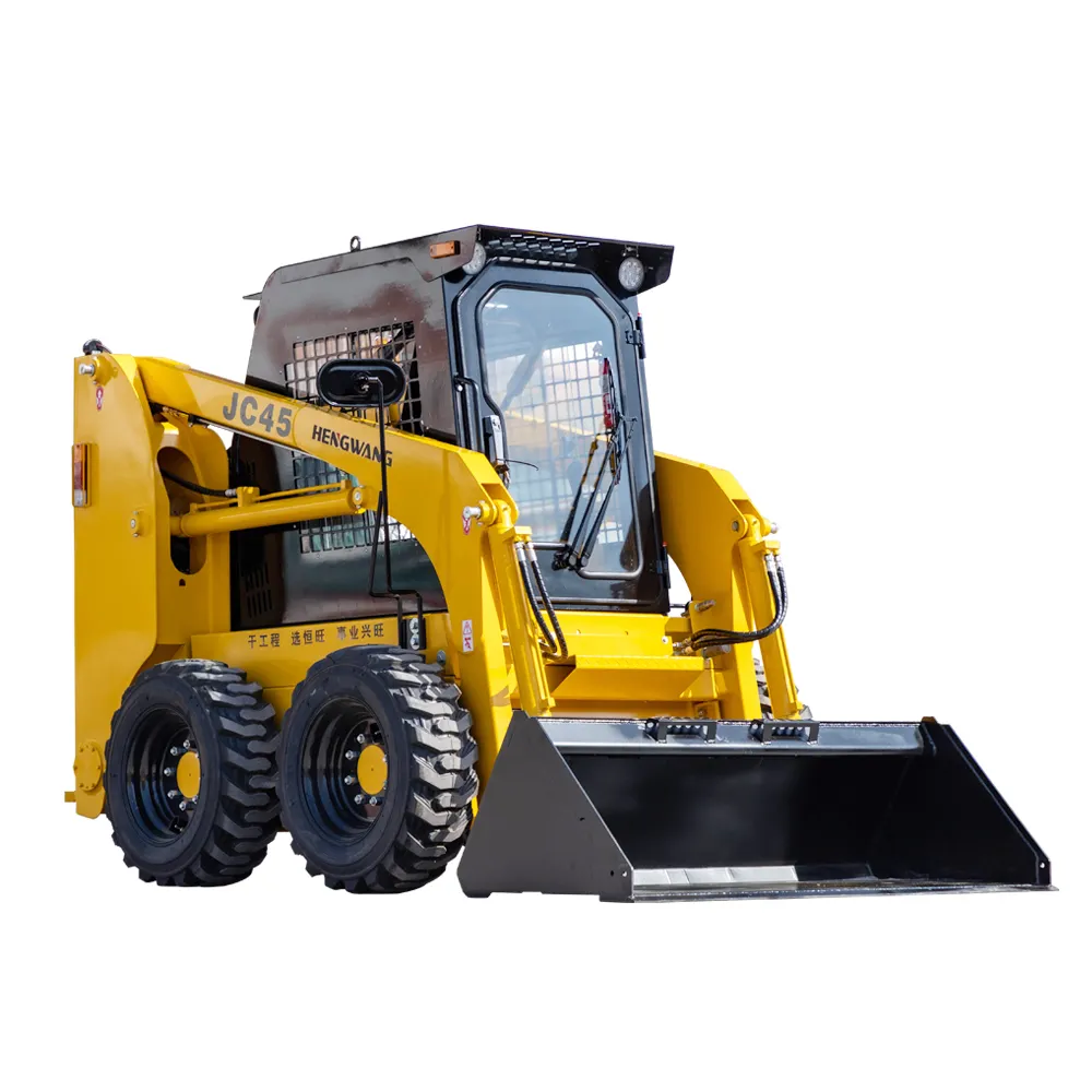 Factory Hot Small Skid Steer Front End Loader With Bucket Compact Skid Steer Loader Attachment Mini Skid Steer Loader On Sale