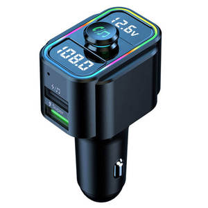 MP3 portátil para automóvil para reproductor <span class=keywords><strong>Bluetooth</strong></span> 5,0 Transmisor FM conectado USB con función de llamadas manos libres - Product Image 1