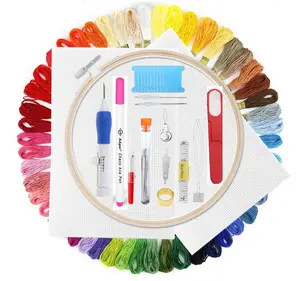 Embroidery Crochet Tool Set Cross Stitching Starter Kit for Beginners Hand Embroidery kit