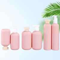 Belle bouteille vide de conditionneur de shampooing en plastique HDPE rose 100ml 200ml 260ml pompe à lotion récipient d'emballage cosmétique
