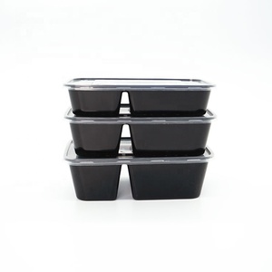 Plastic Disposable Fast Food Container Microwave <strong>Lunch</strong> <strong>Box</strong> Two <strong>Compartment</strong> Food Container - Product Image 3