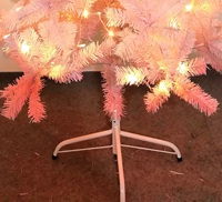 Großhandel Rosa PVC Vorbeleuchteter LED Künstlicher Weihnachtsbaum Beleuchteter Weihnachtsbaum für Innenraum-Feiertagsdekoration