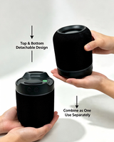 Haut-parleur Bluetooth magnétique 2-en-1 détachable, stéréo, basses puissantes, portable, en tissu, sans fil, prise en charge du logo personnalisé séparé