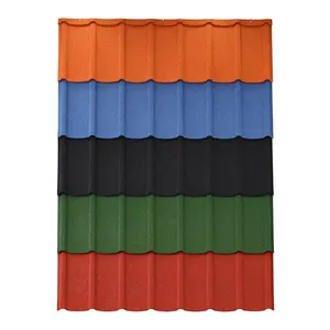Color Corrugated Sheets Stone Coated Metal Roofing Tile Building Material roofing shingles supplier in China