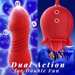 Vibrador LOVE con Forma de Rosa, con Succión y Estiramiento, de Silicona Fluorescente, Resistente al Agua IPX7, Carga Magnética USB - Product Image 5