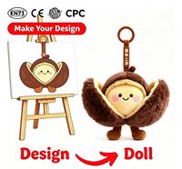 Gantungan Kunci Boneka Jahit Desain Khusus Bersertifikat EN71 CPC Logo Personal Mainan Hewan Kecil Gantungan Kunci Ulang Tahun Mesh