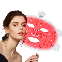 Masque facial portable en silicone à LED infrarouge proche 7 couleurs, rechargeable, pour la beauté du visage, usage domestique et commercial
