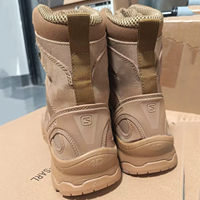 Bottes tactiques noires pour hommes, montantes, pour l'été, l'entraînement en jungle, la randonnée en extérieur et le désert