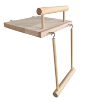 Jouet combiné écologique en bois pour oiseaux et hamsters avec échelle et balançoire pour perroquets