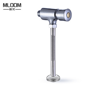 Pédale de valve de chasse d'urinoir à fermeture lente à noyau de cuivre Installation murale dissimulée Conception simple moderne Utilisation de salle de bain à chasse d'eau en 3 secondes - Product Image 1