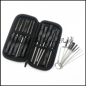 Kit de tournevis de carburateur 12 pièces avec ajusteur, étui en cuir noir et brosse pour accessoires de tondeuse à gazon et tronçonneuse, ensembles d'outils HZPJ - Product Image 1