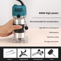 Défonceuse Manuelle Compacte 800W pour Bois, Routeur de Paume pour Bricolage et Artisanat sur Bois