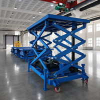 Table élévatrice à ciseaux compacte sans entretien avec système de chaîne rigide, hauteur personnalisable 2000mm-5000mm