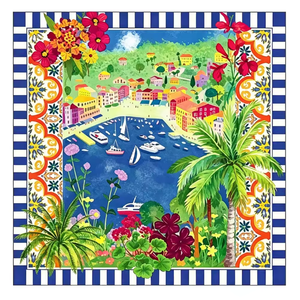 Fichas de Mahjong de Lujo de la Costa de Amalfi, Verano Italiano con Limón, Copa de Vino, <span class=keywords><strong>Vespa</strong></span>, Pueblo Costero y Tréileres Mediterráneos - Product Image 6