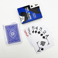 Kartu Poker Plastik Ukuran Standar Tahan Air dan Awet, Dek Kartu Poker Jumbo untuk Keluarga dan Rumah