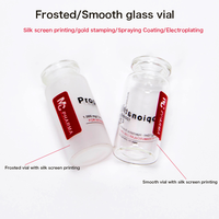 Échantillon de parfum de qualité supérieure flacons tubulaires en verre 2ml 5ml 10ml 20ml bouchons en plastique borosilicate transparent blanc plat pour sérum de soin de la peau