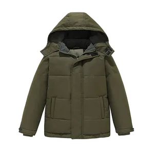 Custom Logo Boy Winter Waterproof Outerwear Coat Children Hooded Warm Padding Jacket For Kids Boys