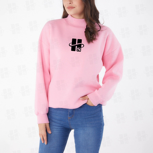 Sudadera de cuello alto de felpa preencogida para mujer, con bordado de toalla personalizado de alta calidad, hombros caídos, ideal para gimnasio, ¡la más vendida! - Product Image 2