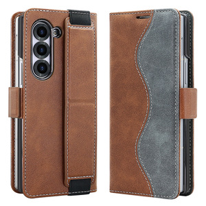 חם מכירה להעיף ארנק <span class=keywords><strong>pu</strong></span> רגיל טלפון עור עם רצועת יד ומחזיק בגלקסיה samsung גלגל 6 zfold 5 - Product Image 6