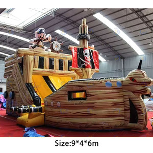 Trung Quốc Nhà máy PVC inflables Para ninos Grandes tàu cướp biển Inflatable bouncy lâu đài bên cho thuê toboggan gonflable cho trẻ em - Product Image 4
