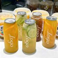 Boîtes de conserve en plastique PET de qualité alimentaire 330 ml 500 ml, vides, faciles à ouvrir, avec couvercles
