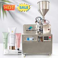 Machine de remplissage et de scellage de tubes semi-automatique à ultrasons pour crème cosmétique, dentifrice, pommade, tube en plastique souple