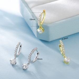 925 <span class=keywords><strong>argent</strong></span> Sterling CZ broche réglage Huggies <span class=keywords><strong>boucle</strong></span> <span class=keywords><strong>d</strong></span>'<span class=keywords><strong>oreille</strong></span> femmes cadeaux 14K plaqué or magnifique mariée bal rond balancent boucles <span class=keywords><strong>d</strong></span>'oreilles - Product Image 5