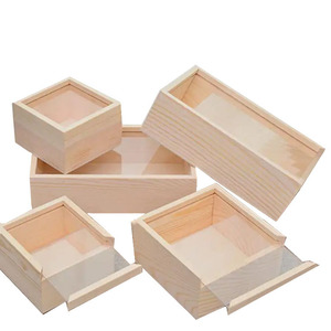 Caja de Regalo de Madera Maciza para Frutas, Rectangular, con Cierre, Personalizada, Caja de Madera para el Día de San Valentín con Tapa Transparente - Product Image 3
