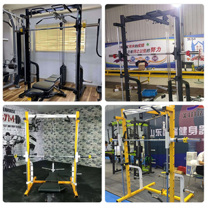 Machine Smith multifonction en acier, cage de musculation Hack Power Cage, équipement de gym pour l'entraînement des biceps, des triceps et des fessiers - Product Image 5