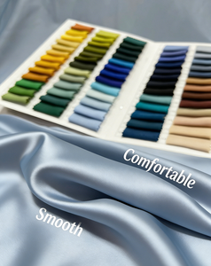 Высококачественная гладкая атласная бархатная ткань из 100% полиэстера, 155 г/м², ширина 153 см, роскошная, блестящая, дышащая, для свадебных платьев и пижам для девочек - Product Image 2