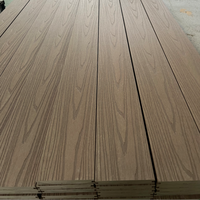 Planches de terrasse en bois de teck foncé massif, composite, à emboîtement, co-extrusion, pour parc, extérieur, couleur personnalisée