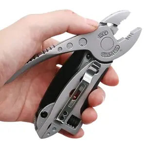 Multitool كماشة سكين جيب مفك مجموعة كيت مفتاح قابل للضبط الفك المفك إصلاح بقاء اليد أدوات متعددة مصغرة