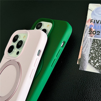 Coque magnétique de luxe en silicone liquide véritable pour iPhone 14 15 16 Pro Max Housse étanche en microfibre avec fonction antichoc