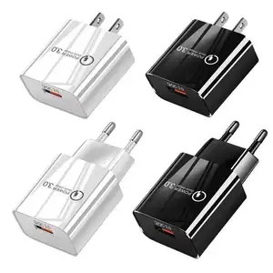 OEM-Logo USB-Ladegerät Schnell ladung 3.0 Handy-Adapter tragbares EU/US-Plug-in-Handy-Ladegerät Schnell ladung