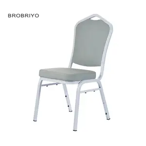 Good Suppliers Commercial Hotel Furniture Iron Dining Chair Luxury White Wedding Chairs Event Chivari Chairs For Rental