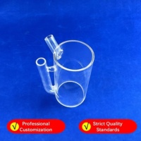 Bécher en quartz fondu SiO2 de haute pureté |   Gobelet doseur gradué résistant à la chaleur |   Verrerie de laboratoire 50ml-1000ml personnalisable HaiChuan